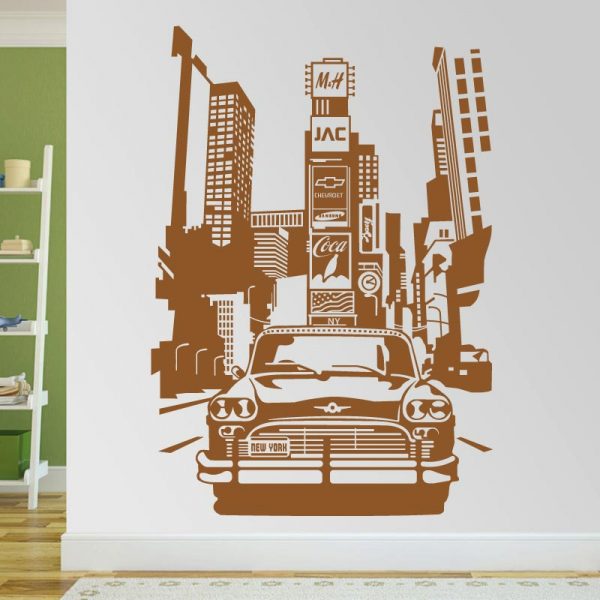 New York taxi em vinil autocolante decorativo de parede
