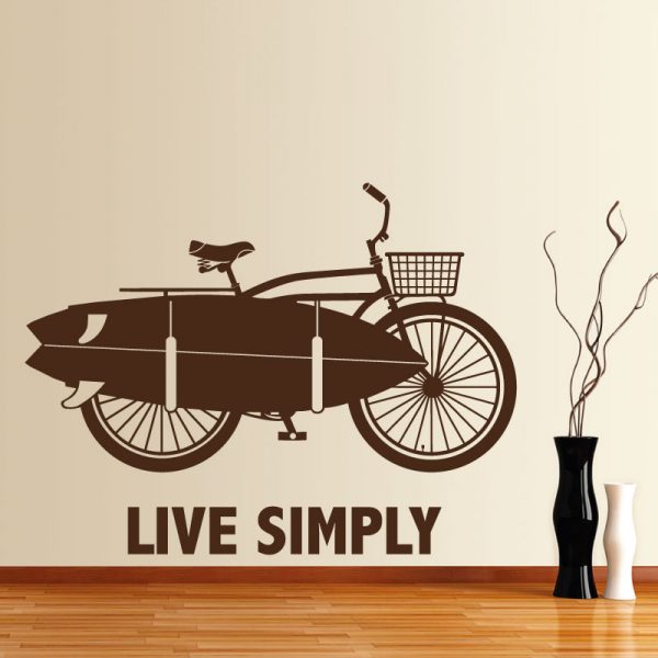 Live Simply em vinil autocolante decorativo de parede