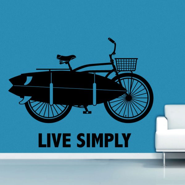 Live Simply em vinil autocolante decorativo de parede