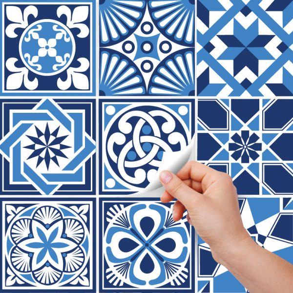 azulejos em tons de azul portugueses