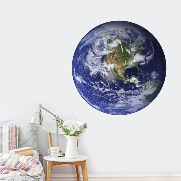 Planeta terra, vinil autocolante de parede decorativo impresso e recortados