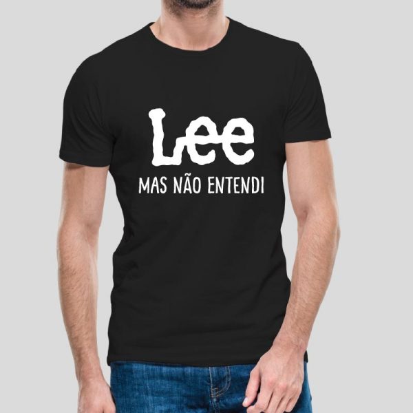T-shirt Lee mas não entendi. T-Shirts para Homem100% Algodão, moderna e básica de manga curta com visual contemporâneo