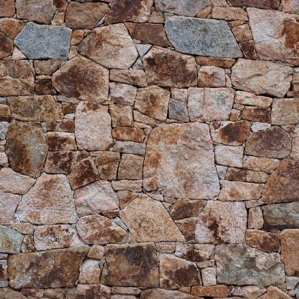 Mural de parede pedra rústica castanha em vinil autocolante decorativo
