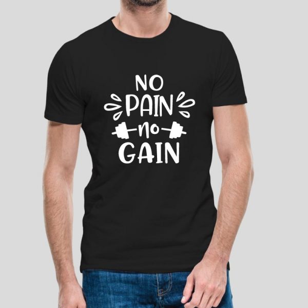 T-shirt No pain no gain. T-Shirts unissexo