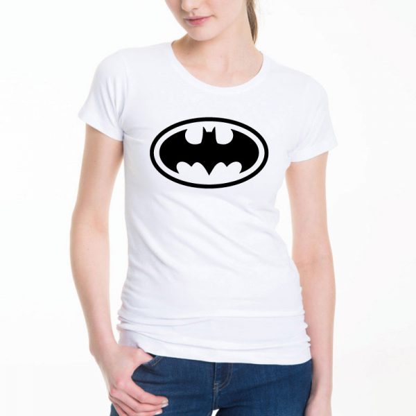 T-shirt Batman, unissexo 100% Algodão, moderna e básica de manga curta com visual contemporâneo