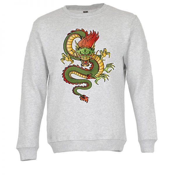 Sweatshirt Dragão Oriental. Unissexo.