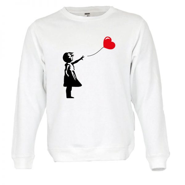 Sweatshirt A menina do balão vermelho Banksy