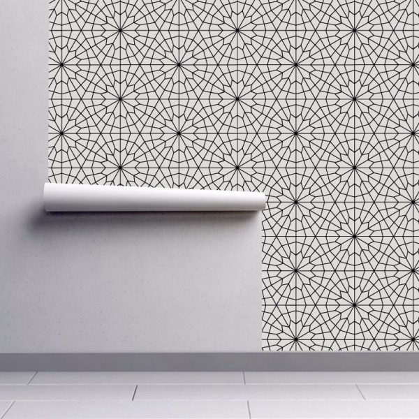 Papel de parede Estrelas em linha geométrico em vinil autocolante decorativo