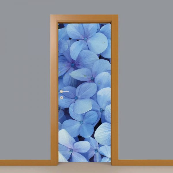 Flores Azuis, autocolante decorativo para portas e paredes