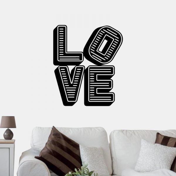 Palavra Love blocos de letras autocolante de parede
